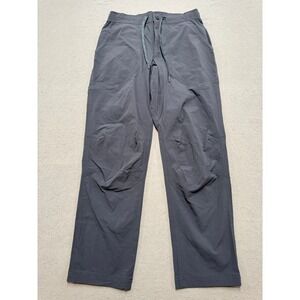 LL Bean Pants Mens 30 Gray Nylon Straight Leg Drawstring Athletic Hiking Utility